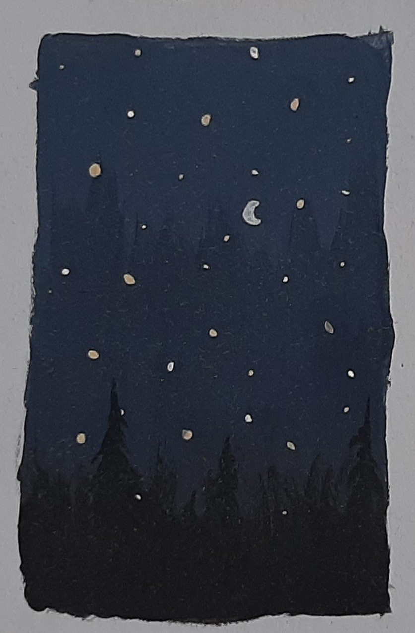 nighttime on cardboard
